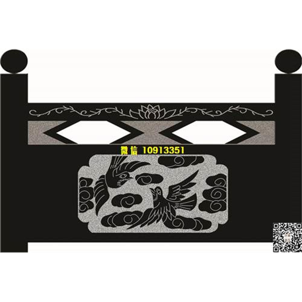 精雕图189祥云鸟栏板精雕图线雕图线条图单线铣底图_电脑雕刻plt文泰矢量图精雕图浮雕图